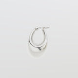 Silver Oval Hoop Earrings - Imperfect - Admiral Row