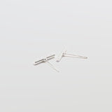 Silver Slim Bar Earrings - Imperfect - Admiral Row