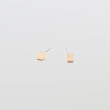 Tiny Gold Cube Square Earrings - Imperfect - Admiral Row