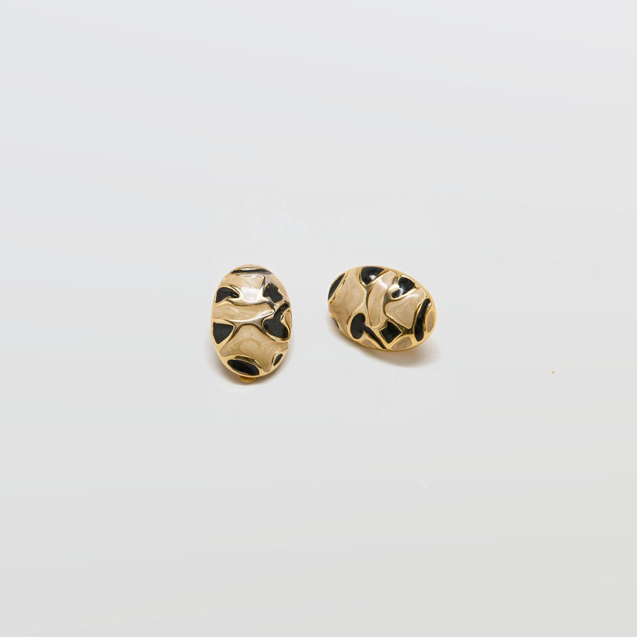 Vintage Abstract Oval Earrings - Admiral Row