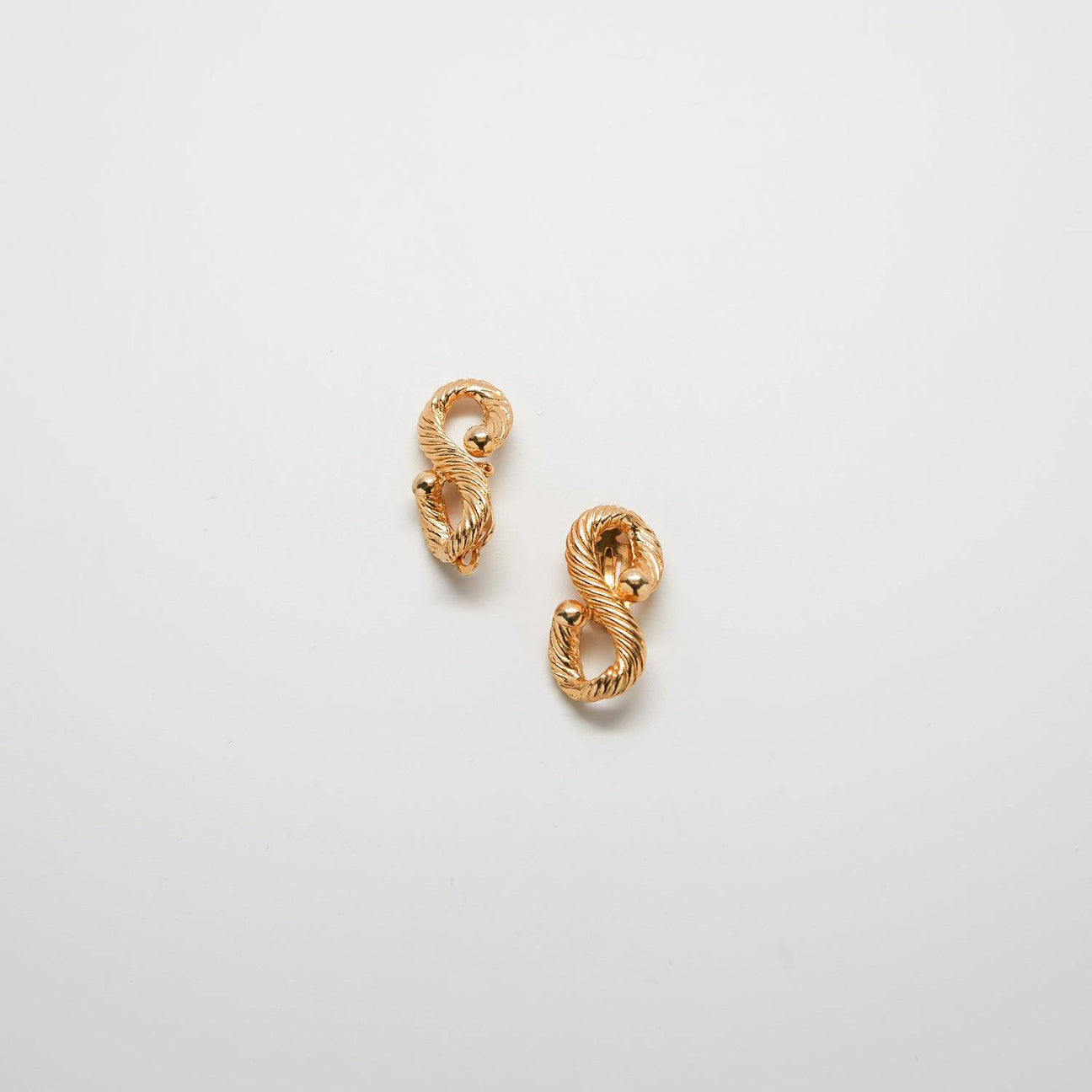 Vintage Gold Infinity Rope Earrings - Admiral Row