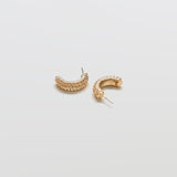 Vintage Rope Twist Half Hoop Earrings - Admiral Row