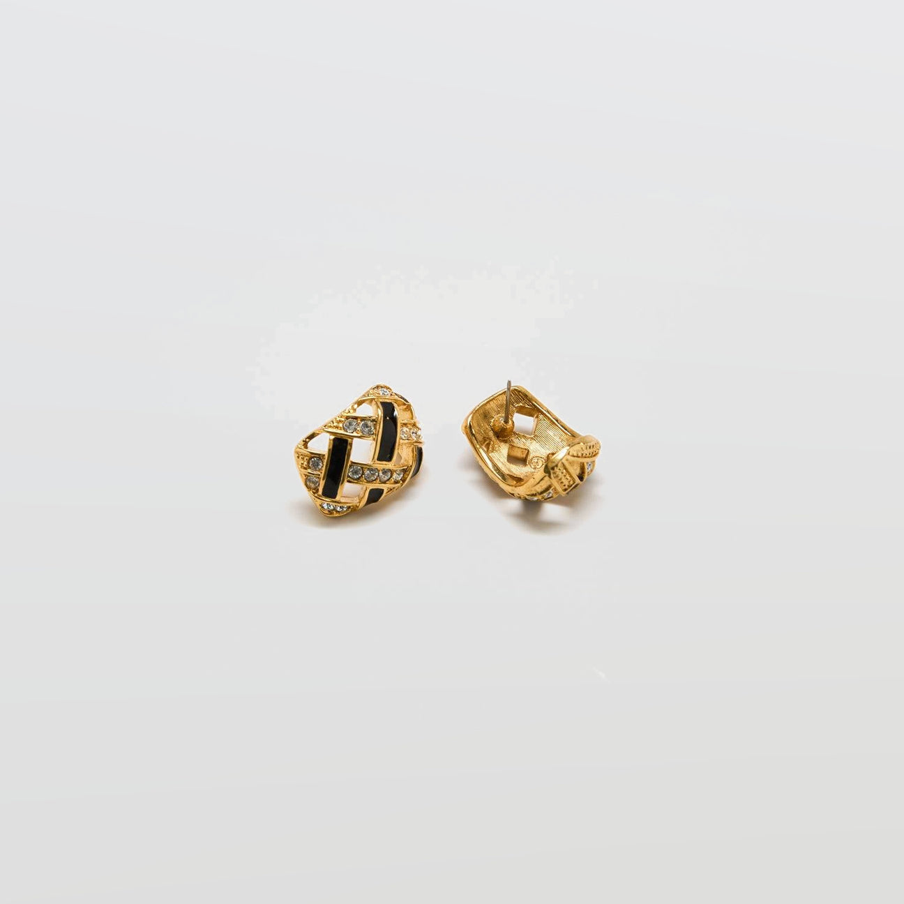 Vintage Swarovski Woven Earrings - Admiral Row