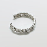 Silver bracelet on a white background