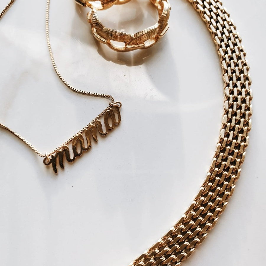 Show Off Your Mom Status with Admiral Row's Stunning Gold Mama Necklace - Admiral Row