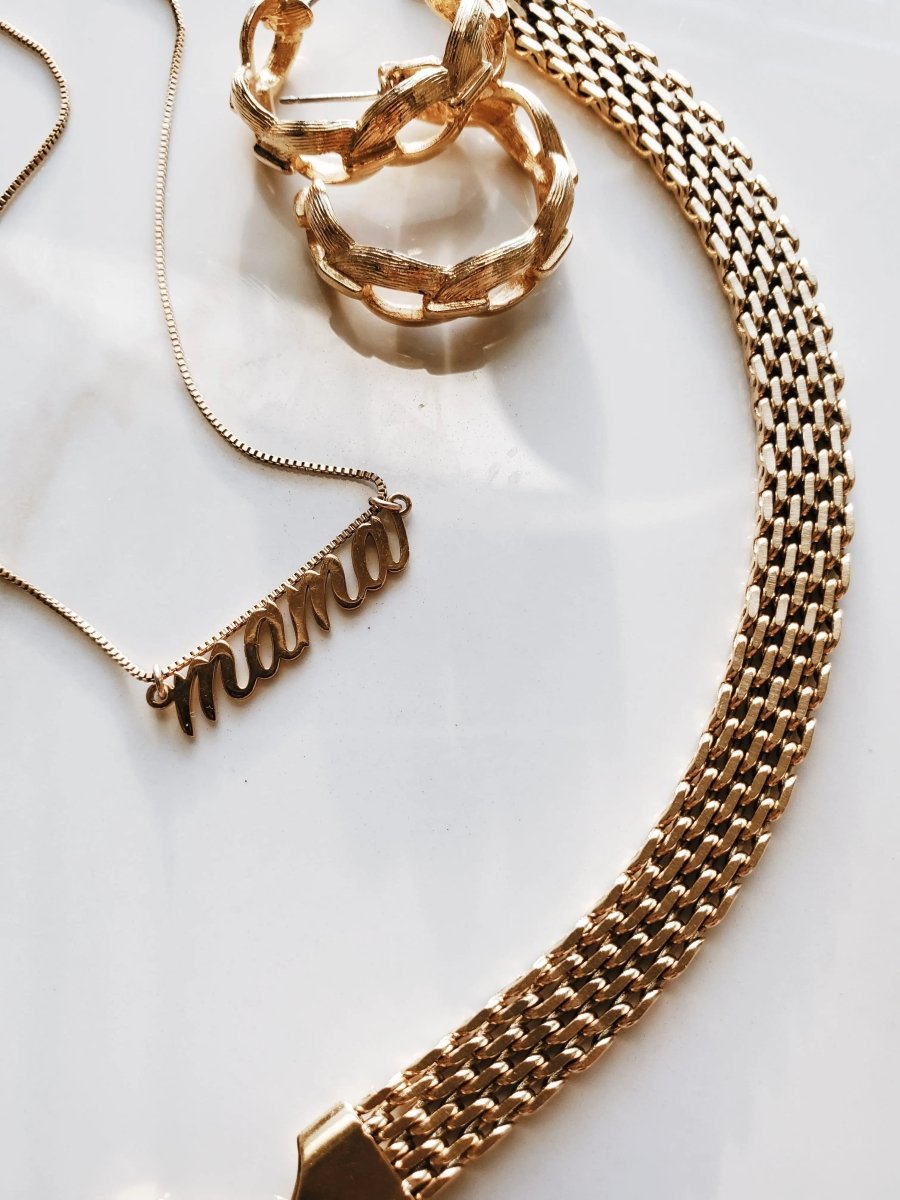 Show Off Your Mom Status with Admiral Row's Stunning Gold Mama Necklace - Admiral Row