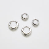 Silver Medium Double Pack - Hoop Earrings