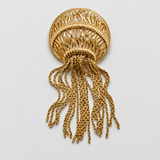 Vintage Gold Openwork Chain Tassel Brooch