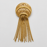 Vintage Gold Openwork Chain Tassel Brooch