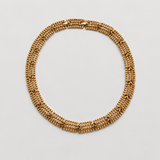 Vintage Monet Gold Triple-Row Link Necklace
