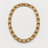 Vintage Monet Gold Triple-Row Link Necklace