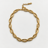 Vintage Monet Gold Open Oval Link Necklace