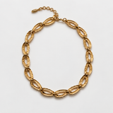 Vintage Monet Gold Open Oval Link Necklace