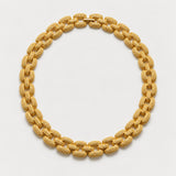 Vintage Gold Textured Rectangle Link Necklace — main view (source 2902)