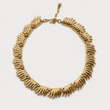 Vintage Gold Fan Fringe Collar Necklace — main view (source 2909)