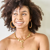 Vintage Biche De Bere Gold Square Link Toggle Necklace
