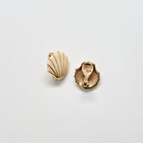 Vintage Monet Gold Shell Clip-On Earrings - Admiral Row