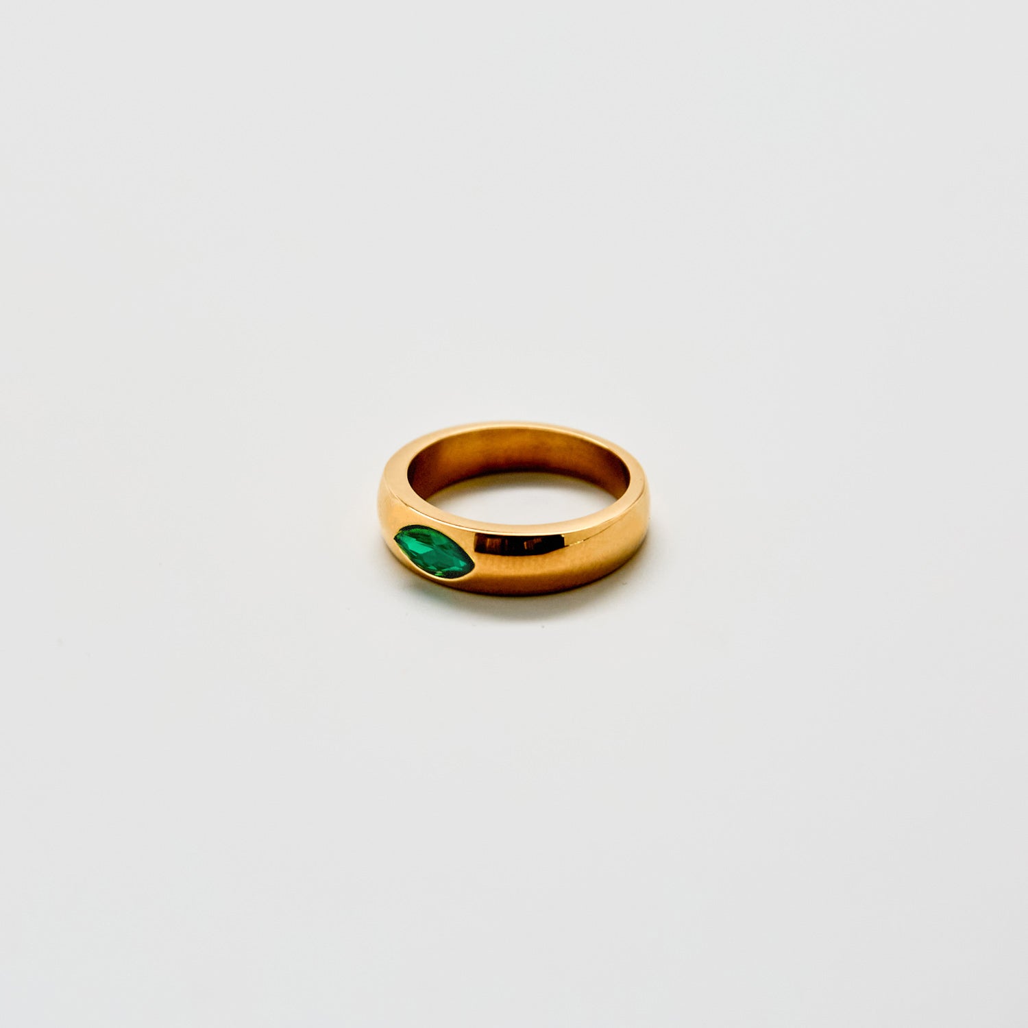Green Marquise Stacking Ring - Admiral Row