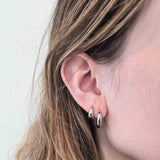 Silver Medium Double Pack - Hoop Earrings