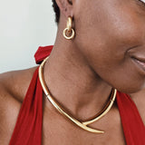 Vintage Monet Gold-Tone Sculptural Collar Necklace