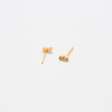 Green Olive Gold Bar Earrings