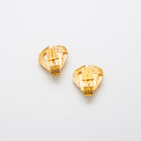 Vintage Gold Textured Clip-on Earrings