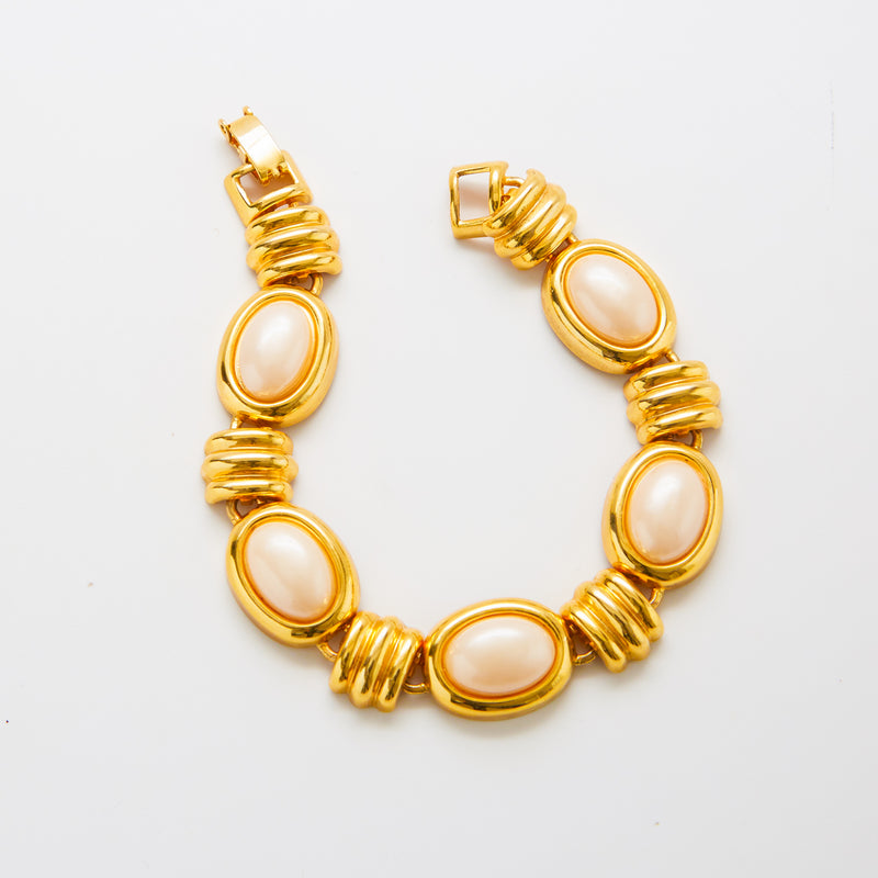 Vintage Gold and Pearl Bracelet