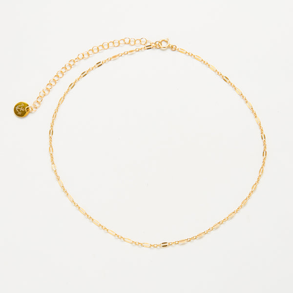 Gold Chain Double Link Choker Necklace - Admiral Row
