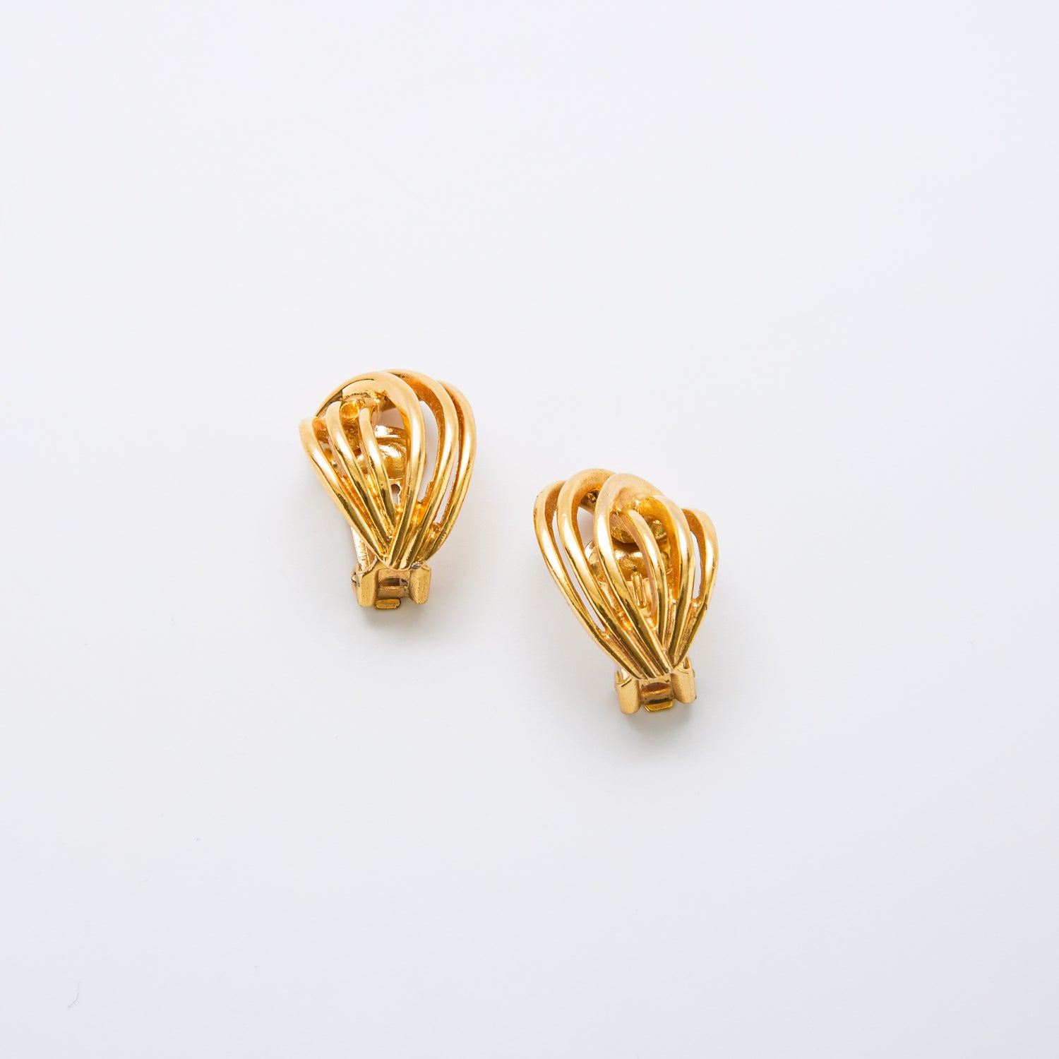 Vintage Christian Dior Gold Clip-on Earrings