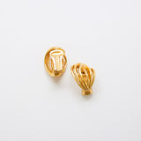 Vintage Christian Dior Gold Clip-on Earrings