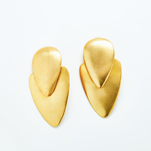 Vintage Gold Oversized Statement Earrings