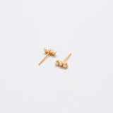 Gold Pearl Bar Earrings