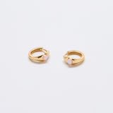 Opal Mini Huggie Hoop Earrings