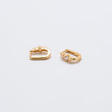 White CZ Square Huggie Earrings - Admiral Row
