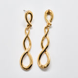 Vintage Gold Twisted Drop Earrings - Admiral Row