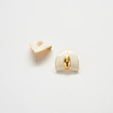 Vintage P.E.P. Gold and White Earrings