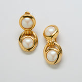 Vintage Pearl Drop Statement Earrings