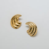 Vintage Gold Swirl Statement Earrings