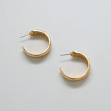 Vintage Gold Medium Hoop Earrings