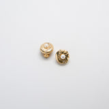 Vintage Tiny Pearl and Rhinestone Earrings