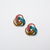 Vintage Tri-color Knot Earrings