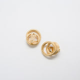 Vintage Gold Coiled Clip-on Earrings