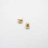 Vintage Tiny Gold Criss-cross Earrings