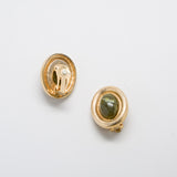Vintage Jade Cameo Earrings