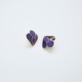 Vintage Purple Scalloped Petal Earrings