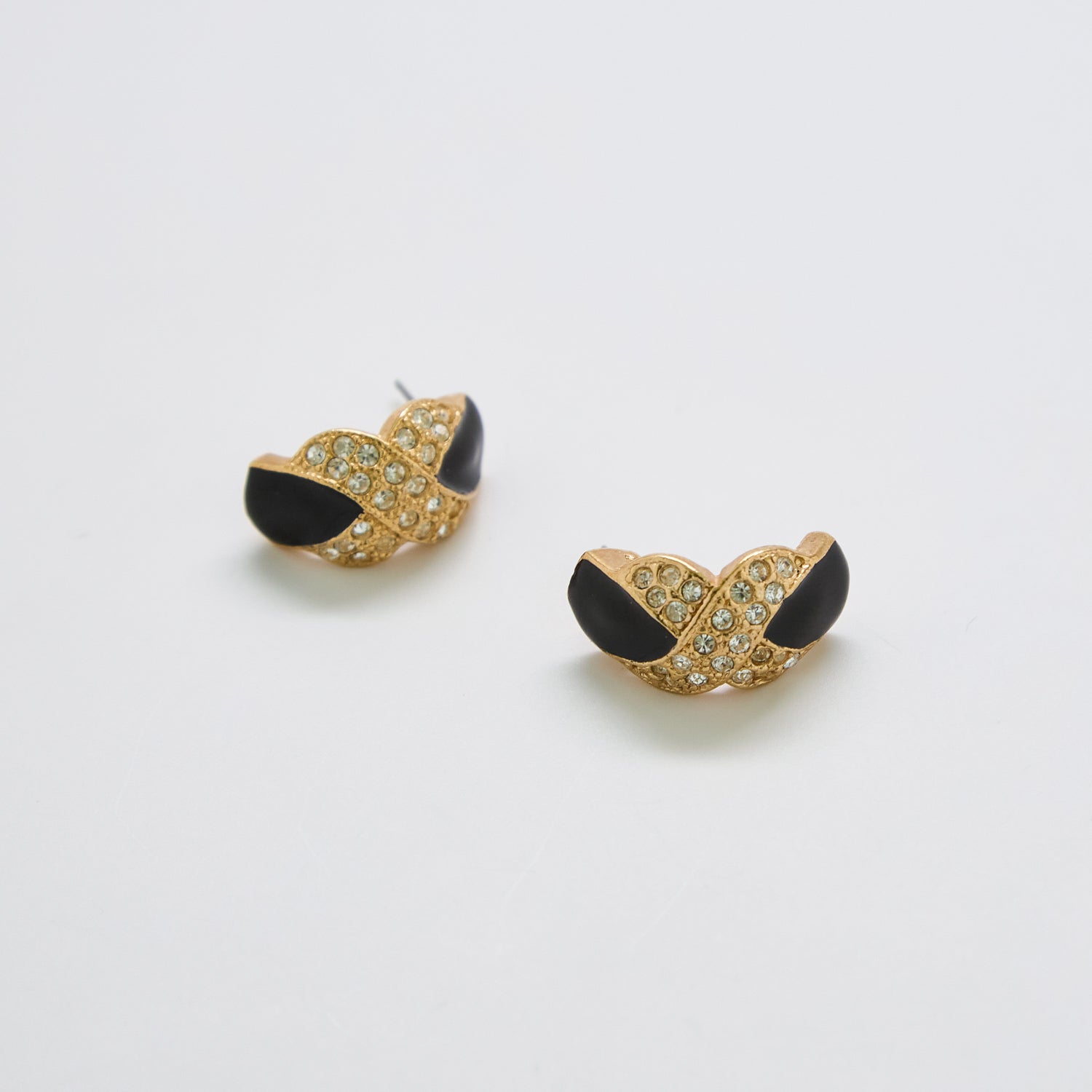 Vintage Roman Pave Earrings