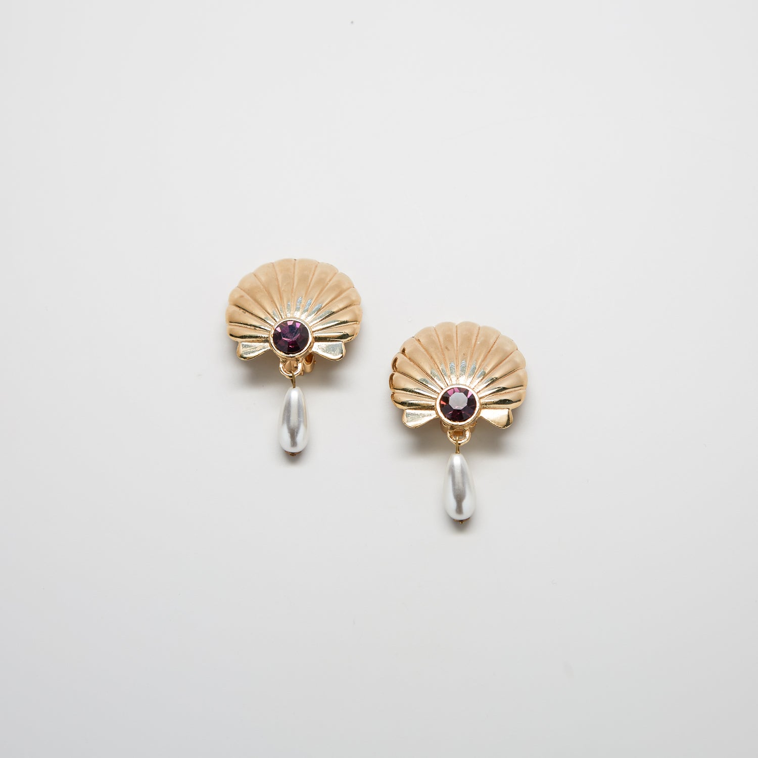 Vintage Deco Style Shell Earrings