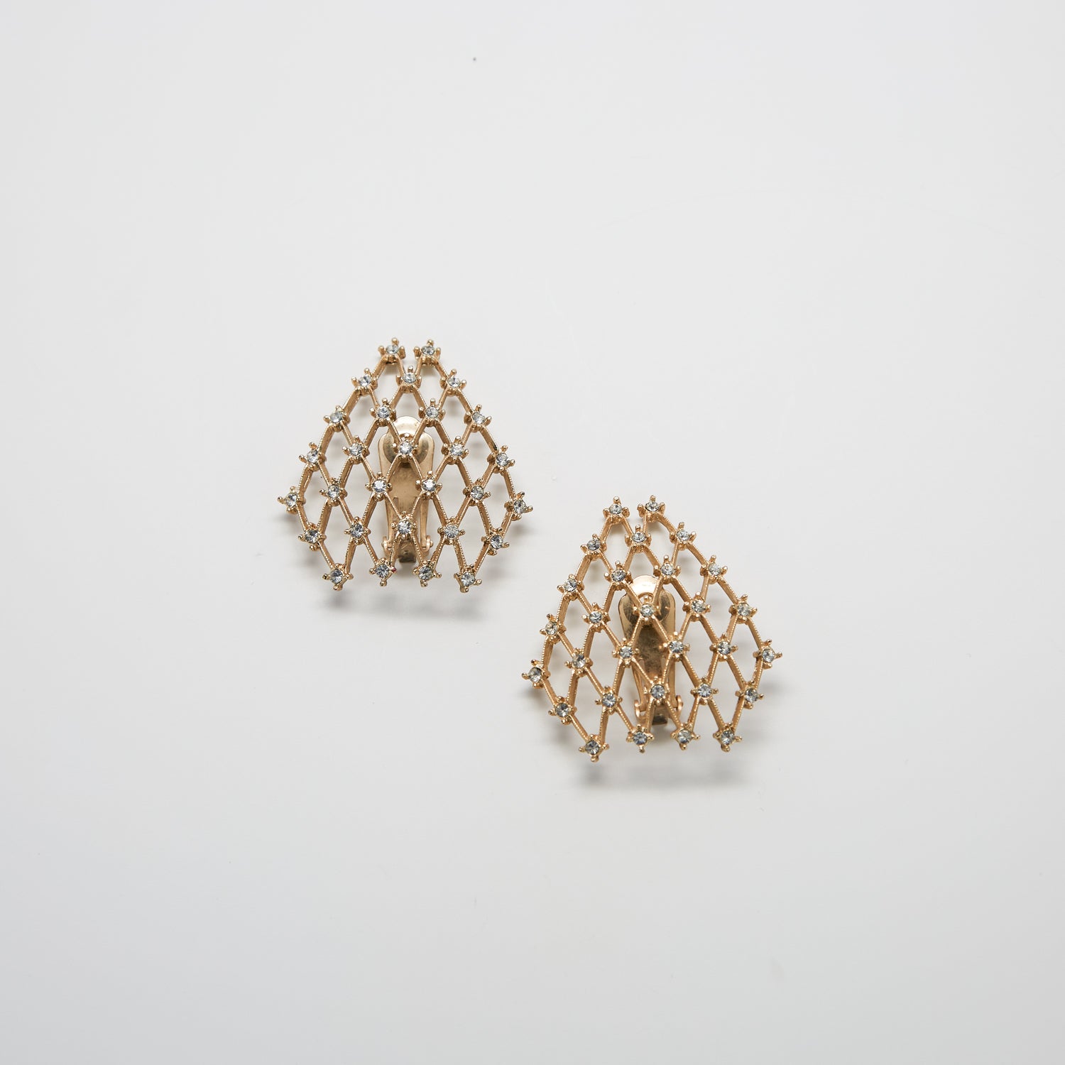 Vintage Pave Fishnet Earrings