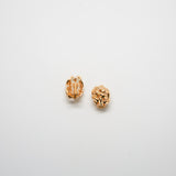 Vintage Gold Woven Dome Earrings