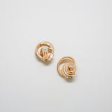 Vintage Gold Rope Loop Earrings